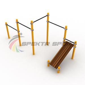 Купить Каскад турников со скамьей для пресса Воркаут SP WRK-12_76mm в Опочке 