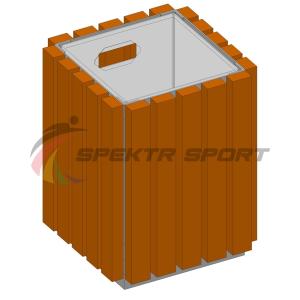Купить Урна металлическая в деревянной обрешетке SP МФ400 в Опочке 