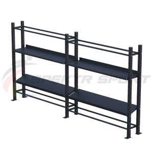 Купить Модульный стеллаж для гантелей, гирь и медболов 3780х430х1950 (2 секции) в Опочке 