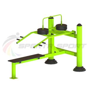 Купить Уличный тренажер для развития мускулатуры плечевого пояса с изменяемой нагрузкой из положения лежа в Опочке 